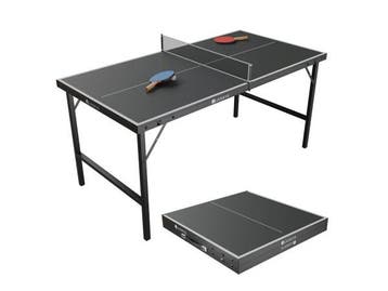 Veiling - Mini Tafeltennistafel Flexi - Zwart / Zilver, Nieuw