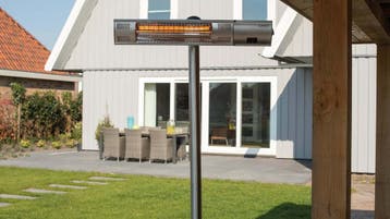 Ultra staande halogeenstraler zilver 2000 watt, Verzenden, Nieuw
