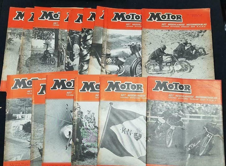 Het Nederlands Motorweekblad 'MOTOR' jaargang 1954, Boeken, Motoren, Algemeen, Gelezen, Verzenden