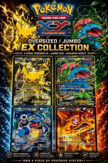 Pokémon - 4 Complete set - XY - Flashfire, Nieuw