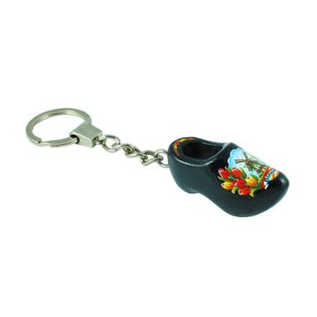 Sleutelhanger met 1 klompje van 4 cm Zwart, Ophalen of Verzenden, Nieuw