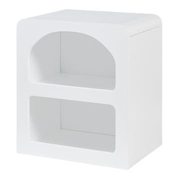 Bijzettafel Vågå 45x40x30 cm wit [en.casa], Huis en Inrichting, Verzenden, Nieuw