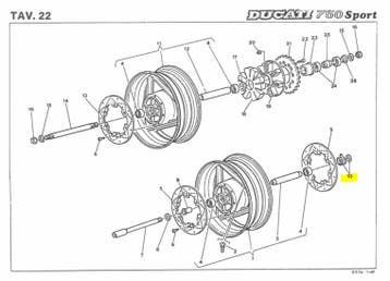 Ducati SPEEDOMETER DRIVE - 037077730 Paso, Motoren, Verzenden, Nieuw