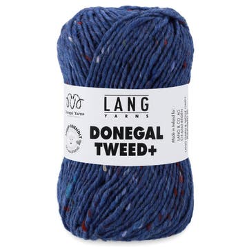 Lang Yarns Donegal Tweed+ - 33 Denimblauw - 100% Scheerwol, Ophalen of Verzenden, Nieuw