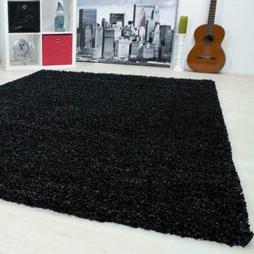 Hoogpolig Shaggy tapijt vloerkleed 60 x 110 t/m 300 x 400 cm, Verzenden, Nieuw, Blauw, Rechthoekig