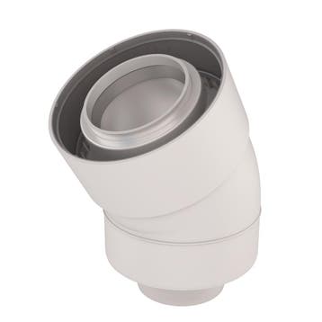 UbiFit Bocht 30° Push-Fit Conc PP/KS 60/100 wit, Ophalen of Verzenden, Nieuw