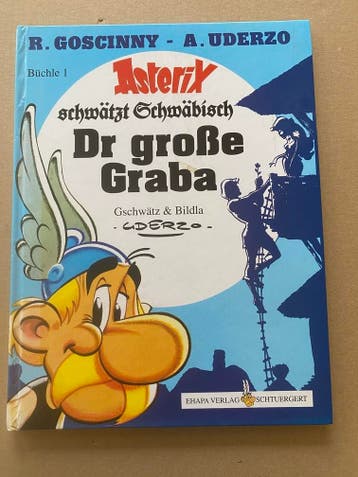 Asterix in Hoog-Duits Dialect - Schwäbisch - De Broedertwist, Verzamelen, Verzenden, Asterix en Obelix, Zo goed als nieuw, Boek of Spel
