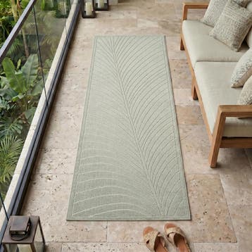 Buitenkleed | Nova | Palmblad | Groen | 80x150 cm, Verzenden, Nieuw