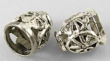 10 x kralenkapjes Tibetaans Zilver 8mm (Sieradenonderdelen), Ophalen of Verzenden, Nieuw, Kraal