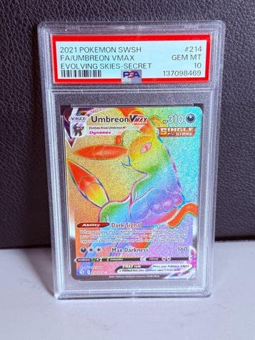 Pokémon - 1 Graded card - Umbreon VMAX #214 Foil, Full art,, Nieuw