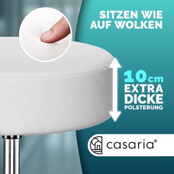 Rolkruk kunstleer Wit 360° draaibaar (Kantoor inrichting), Verzenden, Nieuw in verpakking