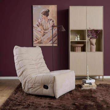 Relaxfauteuil Zen | Beige | Starfurn, Ophalen of Verzenden, Nieuw