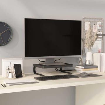 vidaXL Monitorstandaard 37x28x11,5 cm zwart, Verzenden, Nieuw, 25 tot 50 cm, Minder dan 50 cm