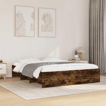 vidaXL Bedframe zonder matras hout gerookt eikenkleurig, Bruin, Verzenden, 200 cm, 160 cm