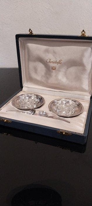 Christofle - Schotel (2) - Service à caviar - Kristal,