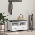 vidaXL Halbank Wit 80 x 38 x 46 cm Geïndustrialiseerd hout, Verzenden, Nieuw