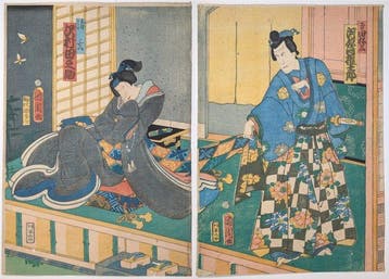 KUNICHIKA • Vroege Werk • Kabuki • Japanse houtsnede •