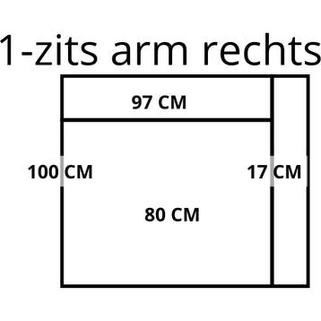 Leren elementenbank Match - element 1 zits (80) arm rechts, Industrieel, Modern, Scandinavisch, Nieuw, Ophalen of Verzenden, Rechte bank