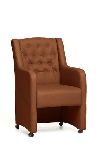 Eetkamerstoel Norwich - eetkamerstoelen - Taupe, Nieuw, Stof