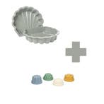 SET Zand- en Water Schelp pastel Zandkleur en zandvormen, Ophalen of Verzenden, Nieuw