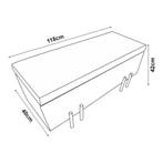 Bankje Dals met opbergruimte 118x40x42 cm bruin [en.casa], Huis en Inrichting, Verzenden, Nieuw