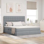 vidaXL Opslag bed met matras Lichtgrijs 160 x 200 cm, Huis en Inrichting, Slaapkamer | Bedden, Verzenden, Nieuw, Stof