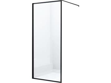 Veiling - Inloopdouche  120x200 Mat Zwart Profiel Helder Gla, Nieuw