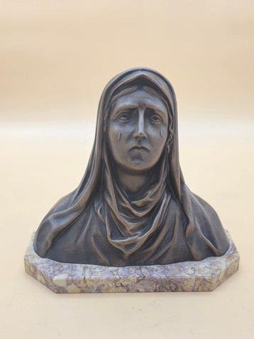 Oscar Ruffony (1874-1946) - Buste, Vierge marie larmoyante -