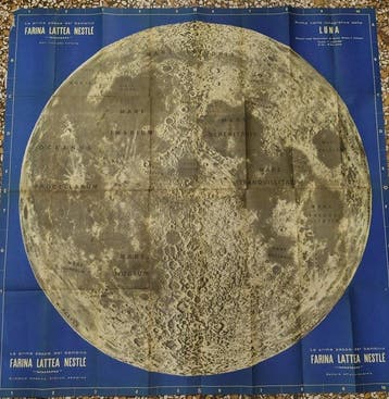 osservatorio monte winston - Poster CARTA SELENOGRAFICA -, Antiek en Kunst