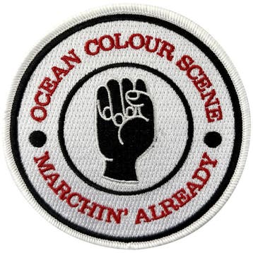 Ocean Colour Scene Woven Patch Marching Fist patch off merch, Ophalen of Verzenden, Nieuw, Kleding