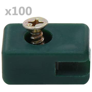 vidaXL Spandraadhouder met schroef 100 sets groen, Verzenden, Nieuw