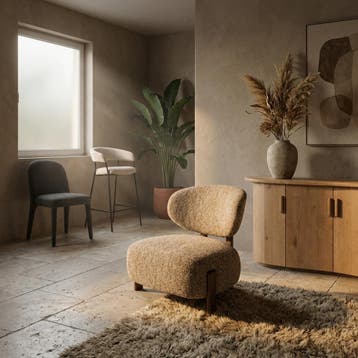 Fauteuil Reza bruin - taupe Bay, Ophalen of Verzenden, Nieuw