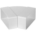 Kunststof horizontale bocht 45° voor kanaal 110 x 55mm, Verzenden, Nieuw