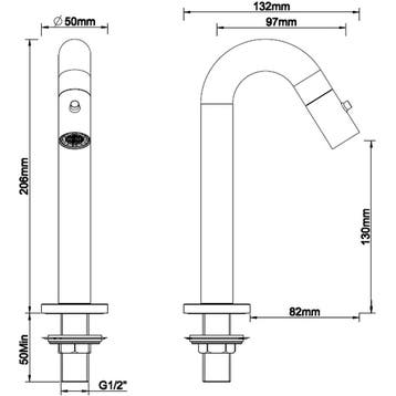 Wiesbaden Metro Fonteinkraan - Toiletkraan - Koudwaterkraan, Ophalen of Verzenden, Nieuw