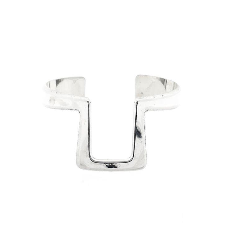 Zilveren slavenarmband met patroon; Maat S/M, Sieraden, Tassen en Uiterlijk, Armbanden, Overige kleuren, Gebruikt, Zilver, Ophalen of Verzenden