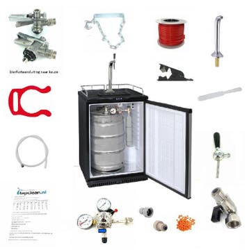 Bierkoelkast Exquisit BK 160 met biertap, complete set, Witgoed en Apparatuur, Nieuw
