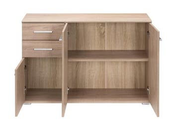 Dressoir Alba MDF-Eiken 107x75x35cm (Meubelen, Interieur), Verzenden