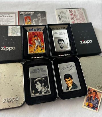 Zippo - Zippo - Colección Especial 4x Encendedores Elvis, Nieuw
