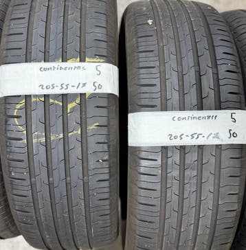 2x205-55-17 Continental Zomer 2x5m €50 Per Band 205 55 17, Ophalen, Gebruikt, 17 inch, 205 mm