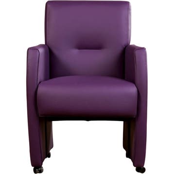 Set van 8 Leren eetkamerstoelen Pleasure - Toledo Aubergine, Ophalen of Verzenden, Nieuw, Leer, Vijf, Zes of meer stoelen