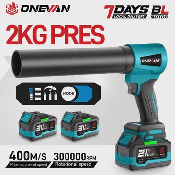 ONEVAN Krachtige Accu Bladblazer & Stofzuiger - 4000W, 400m/, Verzenden, Nieuw