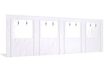 Overkapping zijwand PVC  | 8 meter breed |  250cm hoog | Wit, Doe-het-zelf en Verbouw, Zeil en Folie, Ophalen of Verzenden, Nieuw