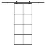 vidaXL Schuifdeur met beslag 90x205 cm ESG-glas en aluminium, Verzenden, Nieuw