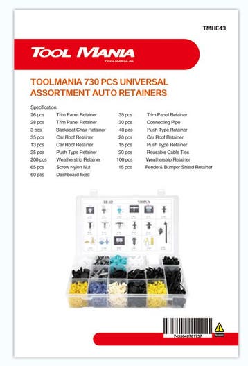 TM 730 Delige Assortiment bekleding Clips  MIX, Auto diversen, Autogereedschap, Verzenden, Nieuw