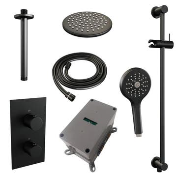 Brauer Black Carving Thermostatische Regendoucheset Inbouw -, Ophalen of Verzenden, Nieuw