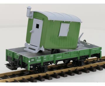 LGB 4010 X05 Lageboordwagen met Werkkeet Belading, Gebruikt, Overige typen, Ophalen of Verzenden, LGB