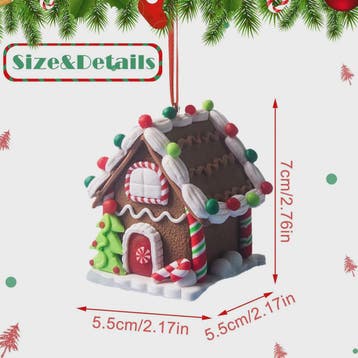 Set van 5 Kerstversiering Gingerbread Huizen - Decoratieve K, Verzenden, Nieuw