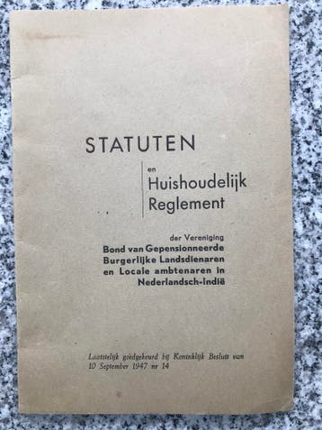 Burgerlijke en locale ambtenaren in Nederlands-Indië, Verzenden, 20e eeuw of later, Gelezen