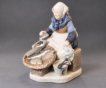 Bing & Grondahl - Figuur - Fisherwoman Porcelain - Porselein, Antiek en Kunst