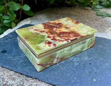 Sieradendoos - Onyx - jaren zestig, Antiek en Kunst
